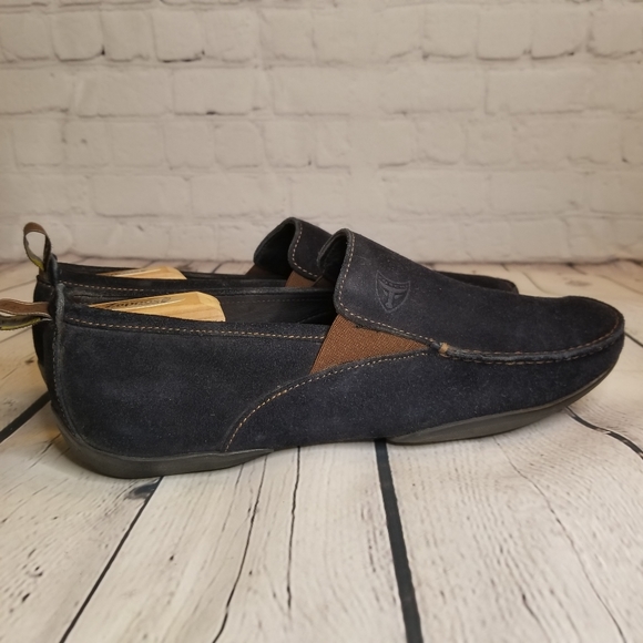 Michael Toschi Driving Shoes Navy Suede Size 9 - Picture 7 of 9